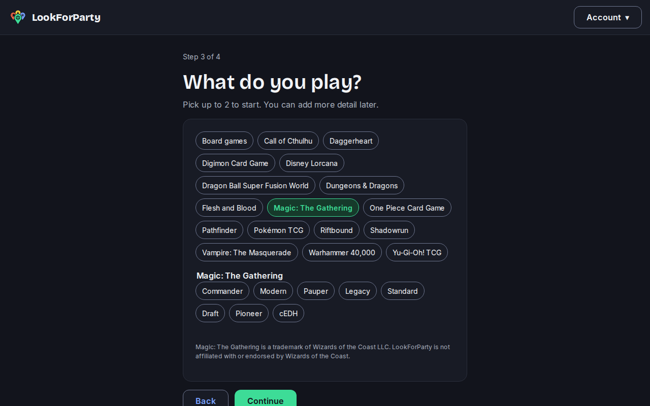 The games step with Magic: The Gathering picked