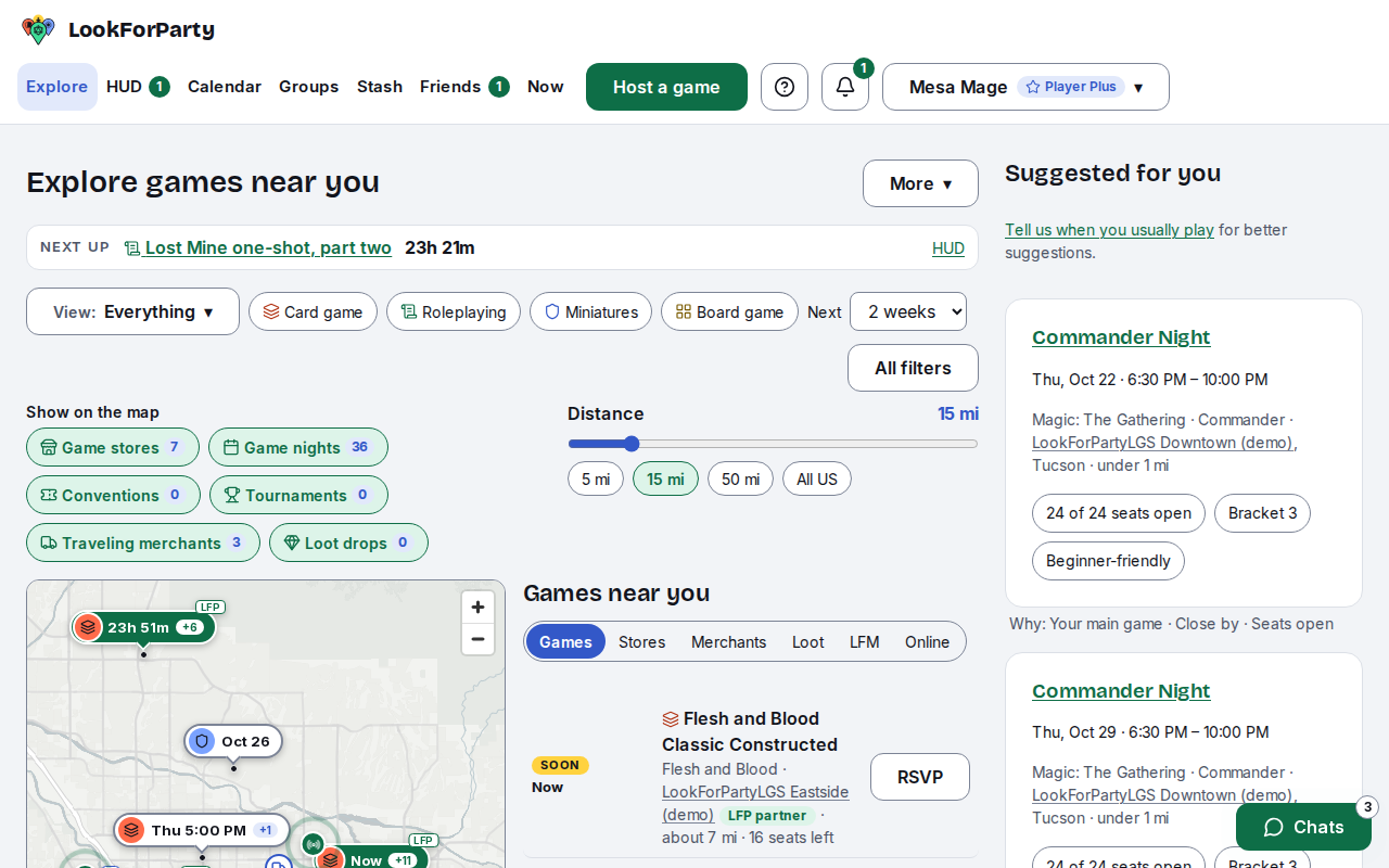 Explore with the map and the Traveling merchants layer button highlighted